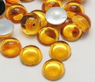 Кабошон оранжевый полупрозрачный, d=10 мм (3865) 3865 фото
