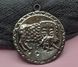 Дукач-кулон Лев Защитник 1, d=32мм, серебро античное (34001) 34001 фото 3