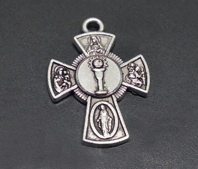 Кулон Хрест Чаша Евхаристия, 24мм, колір срібло (2311) 2311 фото