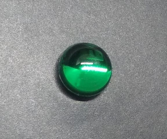 Кабошон зеленый насыщенный полупрозрачный, d=10 мм (4090) 4090 фото