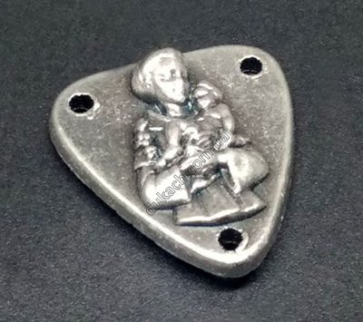 Конектор для розарію св. Антоній з немовлям Ісусом, античне срібло (3890) 3890 фото