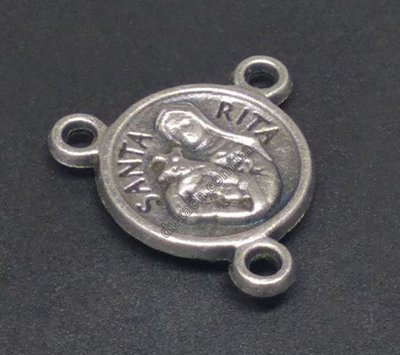 Конектор для розарію св. Рита из Кашиї, античне срібло (3897) 3897 фото