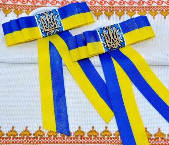 Лента Флаг Украины, 15мм. За 1м. (62211) 6221 фото