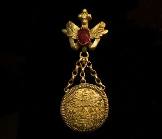 Бант для дукача Метелик, 36х33мм, латунь (98363) 98363 фото