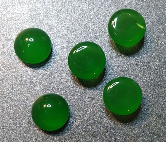 Кабошон зеленый изумруд, d=10 мм (4322) 4322 фото