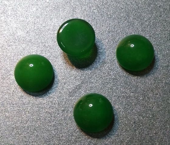 Кабошон зеленый изумруд, d=12 мм (5103) 5103 фото