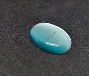 Кабошон Овал голубой, Кошачий глаз, 18х13мм (4733) 4733 фото