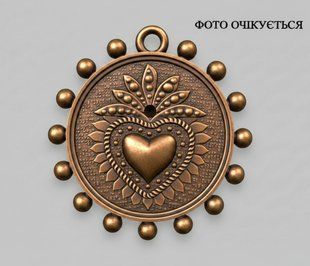 Дукач Серце Богородиці, 30мм, бронза антична (97882) 97882 фото