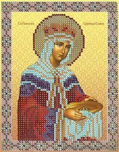 Схема НВП-063 Св. Равноапостольная царица Елена, Украина. 13х17. Частичная. Холст (9319) 9319 фото