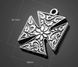Зґардовий Козацький хрест, 20х26мм, срібло античне (6041) 6041 фото 3