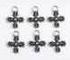 Згардовий хрестик ажурний Царська лілея, 18х15мм, срібло античне (1808) 1808 фото 2