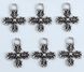 Згардовий хрестик ажурний Царська лілея, 18х15мм, срібло античне (1808) 1808 фото 3