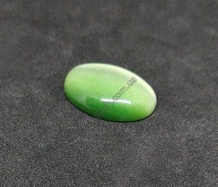 Кабошон Овал яблочно-зеленый, Кошачий глаз, 18х13 мм (5825) 5825 фото