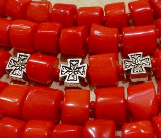 Бусина Крест Цветок, 8х8мм, серебро античное (8563) 8563 фото