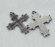 Зґардовий хрестик Вишиванка, 25мм, срібло античне (6466) 6466 фото 3