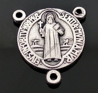 Конектор для розарію Святий Бенедикт Cspb, малий, срібло (2183) 2183 фото