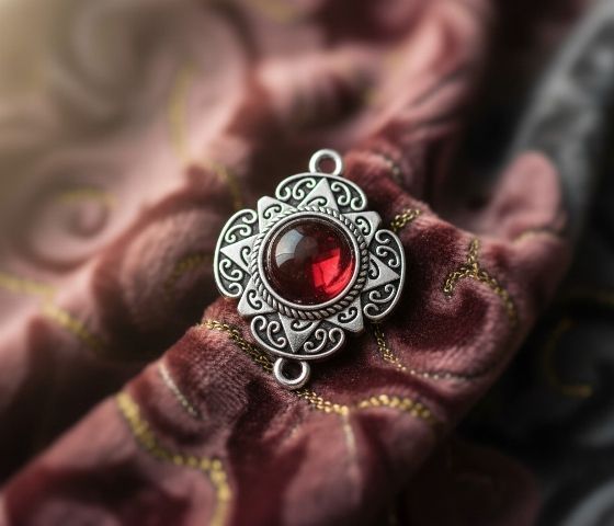 Дукач сетінг Різдвяна квітка, 23 мм, срібло античне (8289) 8289 фото