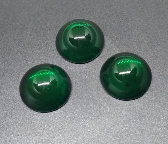 Кабошон зеленый, стекло, d=16 мм (4402) 4402 фото