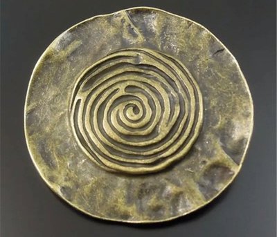 Дукач Сонячний диск, 35мм, бронза антична (7148) 7148 фото
