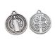 Кулон-монета Святий Бенедикт Cspb, 22мм, срібло античне (51181) 51181 фото 2
