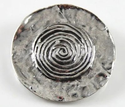 Дукач Сонячний диск, 35мм, колір срібло (6798) 6798 фото