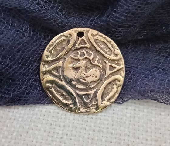 Дукач Скіфський Олень, d=23мм, бронза антична (10232) 10232 фото