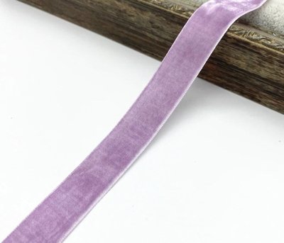 Стрічка Оксамит 25мм, лаванда (фіолетовий). За 1м (5454) 5454 фото