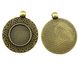 Дукач кулон-сетінг Сердечка. d=31мм, бронза антична (37681) 37681 фото 2