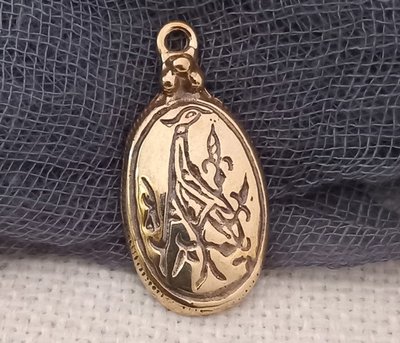 Кулон Скіфський журавель, 34х12мм, бронза антична (10262) 10262 фото