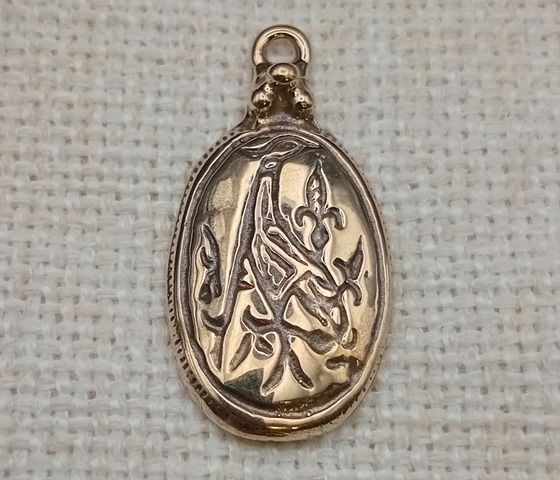 Кулон Скіфський журавель, 34х12мм, бронза антична (10262) 10262 фото