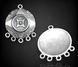 Коннектор Центр вселенной, 32х25мм, серебро античное (2360) 2360 фото 2