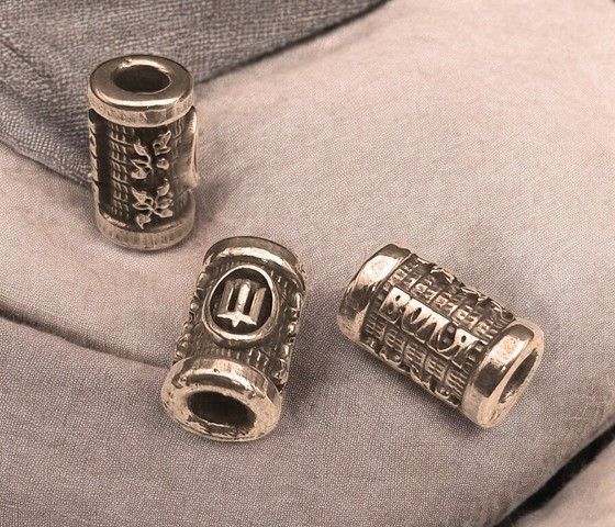 Бусина Тризуб Воля, 15х9мм, отверстие 4мм, бронза античная (21622) 21622 фото