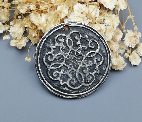 Кулон монета Леля, 31мм, серебро античное (10111) 10111 фото