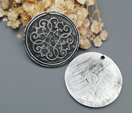 Кулон монета Леля, 31мм, серебро античное (10111) 10111 фото