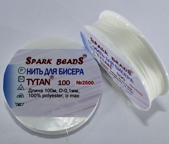Нитки Tytan 100, белые, 100м (95981) 95981 фото
