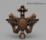 Бант для дукача Метелик, 34х33мм, бронза антична (98352) 98352 фото