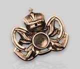 Бант для дукача Корона Діамант, 33х37мм, бронза антична (29112) 29112 фото