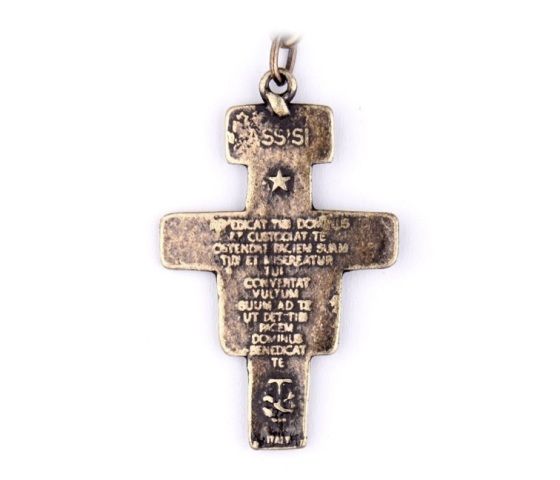 Кулон Хрест Розп'яття, 47мм, бронза антична (7436)  7436 фото